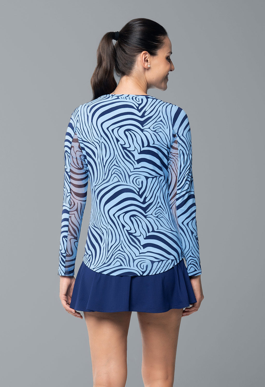 Cecilia Print Long Sleeve Crew Neck – 12932
