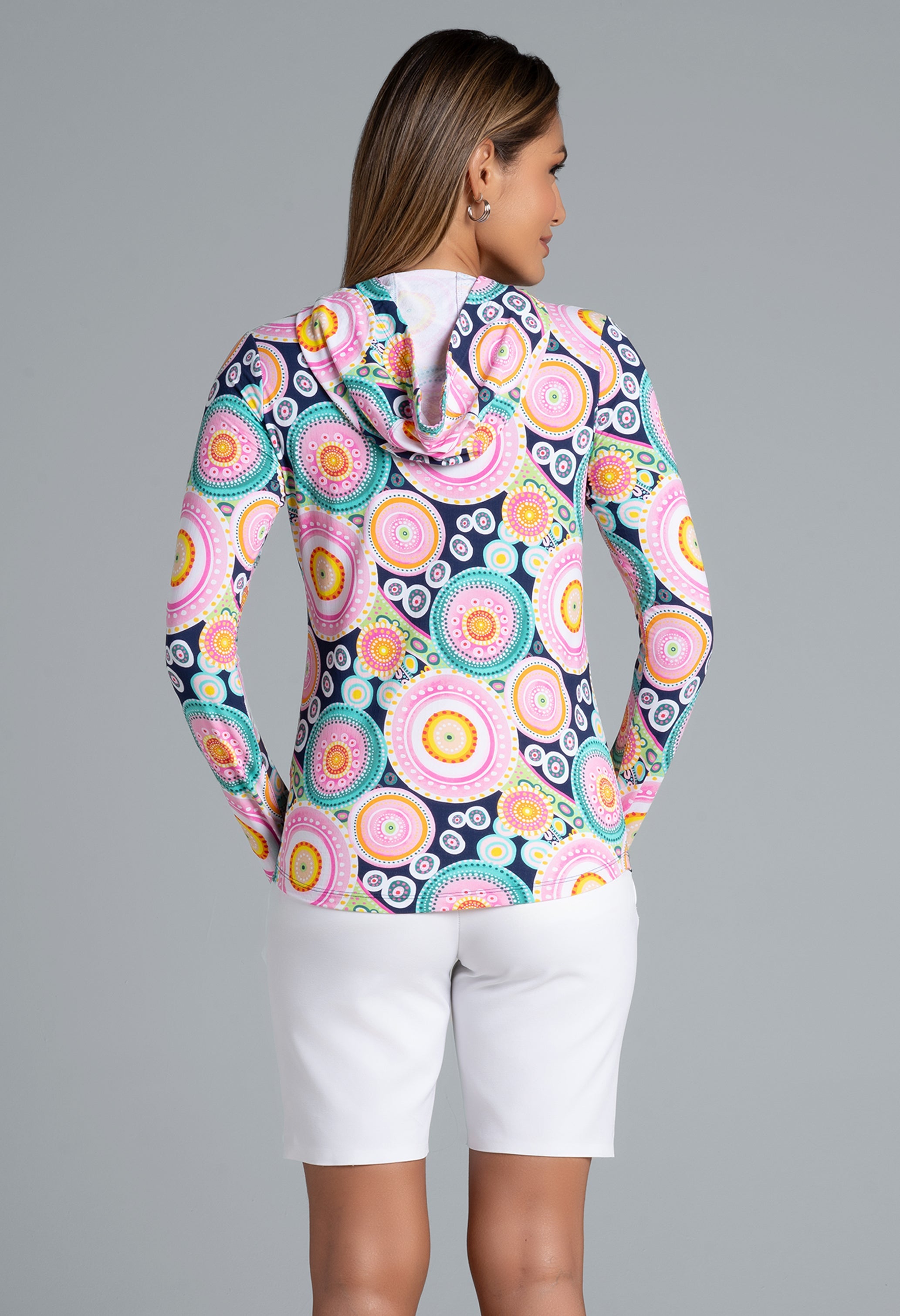 Leona Print Long Sleeve Hoody – 16933