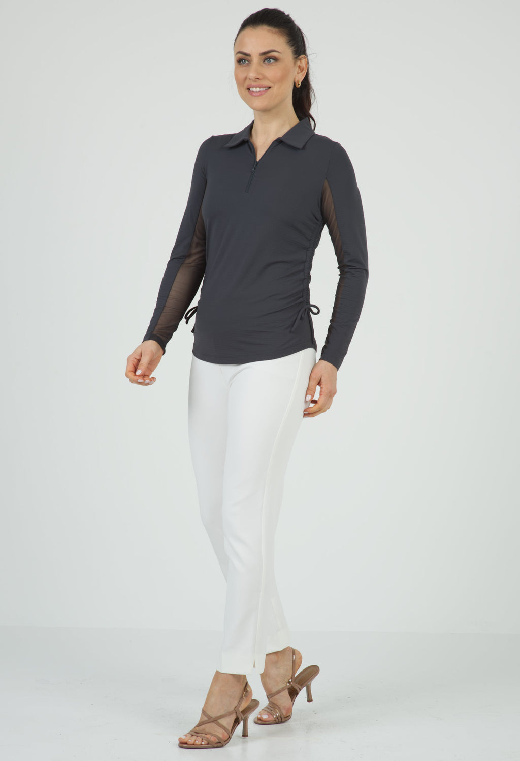 Adjustable Length Long Sleeve Polo - 48000