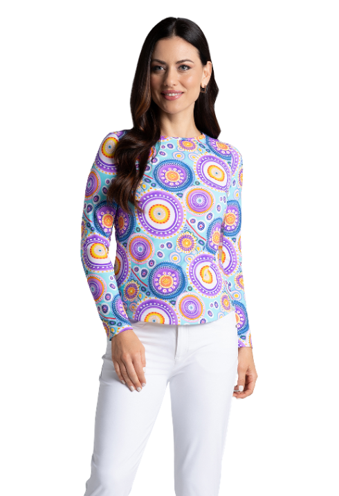 Leona Print Long Sleeve Crew Neck – 12933