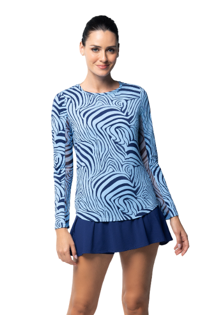 Cecilia Print Long Sleeve Crew Neck – 12932